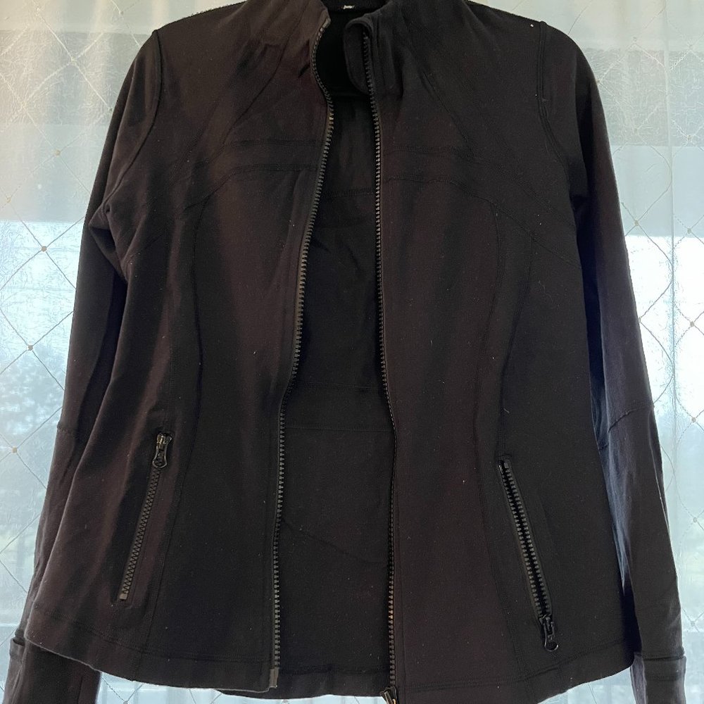 black lululemon define jacket/sweater size 12